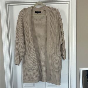 Amazon Women's Beige Knit Cardigan